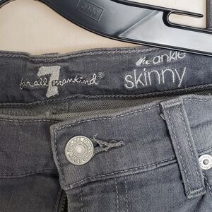 7 For All Mankind Women's Charcoal Ankle Jeans